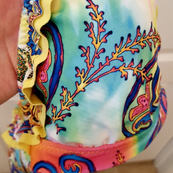 Becca Sexy Yellow Ruffled Bikini - Picture 4 of 7